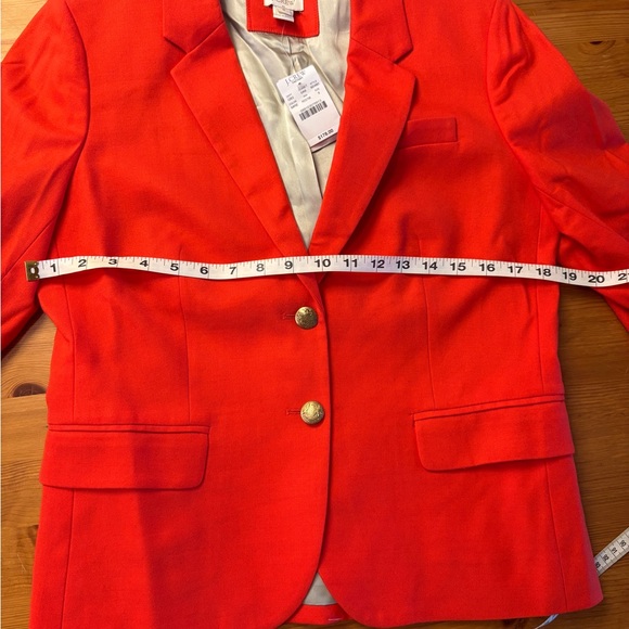 J. Crew NWT Bright Orange Blazer - Size 8 - Picture 7 of 9